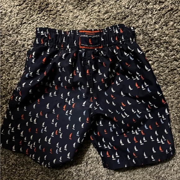 Janie and Jack Navy Sailboat Swim Trunks - Picture 2 of 3